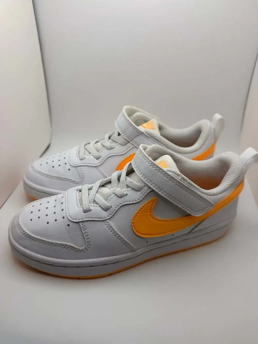 Nike Court Borough Low Recraft Kids' Casual Sneakers White/Orange